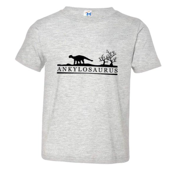 PleaseMeTees™ Toddler ankylosaurus Educational Dinosaur Sketch HQ Tee