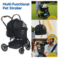 thumbnail image 6 of AILEEKISS 4-Wheeled Pet Stroller, Folding Cat and Dog Stroller with Brake, Up to 58 LBS, Black, 6 of 9