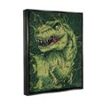 thumbnail image 4 of Stupell Industries Green Abstract T-Rex Animals & Insects Painting Black Floater Framed Canvas Art Print Wall Art, 25 x 31, 4 of 10
