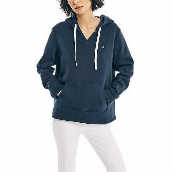 Nautica Ladies' Hoodie with Kangaroo Pockets | Blue, XXL