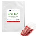 thumbnail image 2 of PouchWorth 1,000 pcs Clear 6" x 15", 3 mil Vacuum Chamber Bags Great for Food Vac Storage, 2 of 4