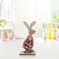 thumbnail image 6 of CoreLiving Wooden Bunny Decor Sign Farmhouse Spring Easter Table Decorations for Home Indoor Rustic Rabbit Centerpiece Mantel Tiered Tray Party Decor 1 Count, 6 of 8