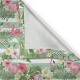 thumbnail image 6 of Ambesonne Flamingo Grommet Curtain, Exotic Hawaiian Leaf, 50" x 54", Green Pink White, 6 of 6