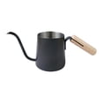 thumbnail image 3 of Cafetera de goteo con hervidor de agua de 250 ml, mango de madera anticalor, boquilla de 4 mm, cisne Negro, 3 of 9