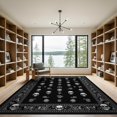 thumbnail image 2 of ODIKA 9'x12' Washable Area Rug Non-Slip, Chair-Friendly Gothic Ghost Skull Vintage Scatter Faces Horror Scroll for Dining Room, Basement, Large Office, 2 of 7
