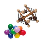 Manhattan Toy Artful Skwish Rattle and Classic Baby Beads Motor Skill Development Set