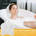 thumbnail image 3 of Tcwhniev Bath Pillow, Tub Pillow for Bathtub Support Neck,Head and Back with Strong Non-Slip Suction Cups and Comfortabl 3D AirMesh Bath Pillow for Men and Women, 3 of 7