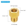 thumbnail image 2 of Uxcell 2Pcs 3/8" Flare Female x 1/2" Flare Male Brass Flare Pipe Fitting with Flare Nut, 2 of 7