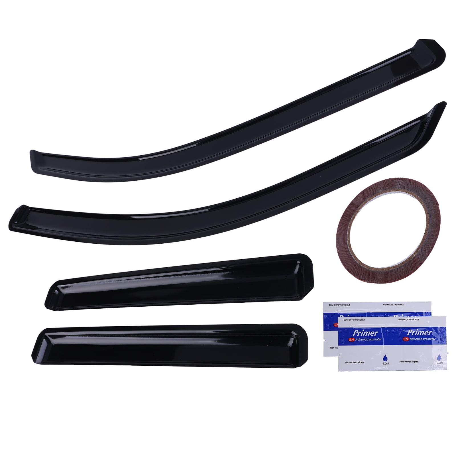 Corfhy Rain Guards Window Deflector Fit for Toyota Tacoma Crew Cab 2024-2025 Dark Smoke In-Channel Window Visors Rain Guards Wind Deflectors Set