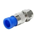 Rg6 F Type Connector Coax Coaxial Compression Fitting 40 Pack (Blue