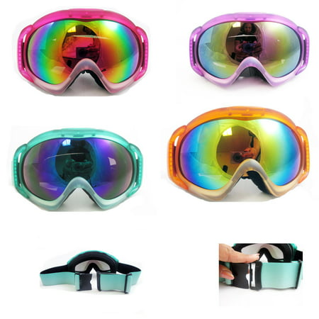 1 Ski Snow Goggles Glasses Snowboard Anti Fog Mirror Reflective Adults Lens