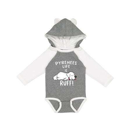 

Inktastic Pyrenees Life is Ruff! Great Pyrenees Boys or Girls Long Sleeve Baby Bodysuit