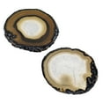 thumbnail image 2 of Yunhgft Irregular Agate Slice Quartz Crystal Polished Stone Ornament Coaster Black, 2 of 9