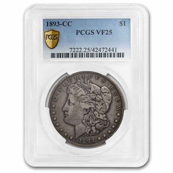 1893-CC Morgan Dollar VF-25 PCGS