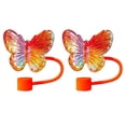 thumbnail image 2 of Walbest 2Pcs Butterfly Straw Covers 10mm Straw Topper for 30/40 Oz Tumbler Reusable Drinking Straw Caps Eco-Friendly Cup Accessories, 2 of 8