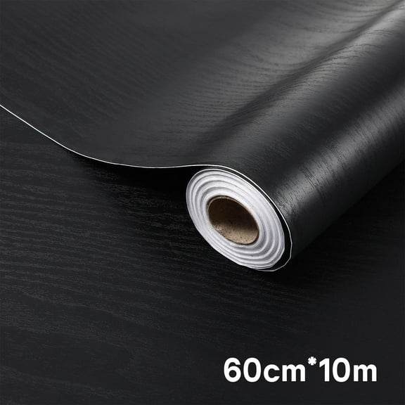 STRANDCHIC 1 Roll Peel and Stick Wallpaper Black for Simple Bathroom Decor