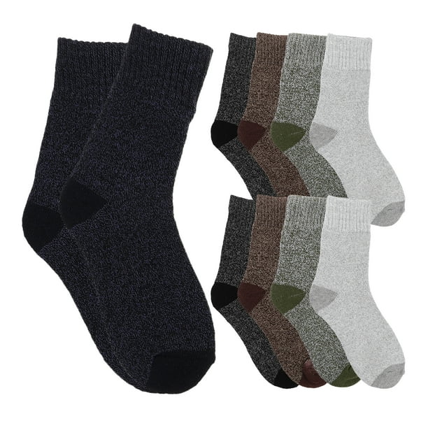 5 pares de calcetines cálidos de invierno para hombre, suaves y térmicos de algodón, gruesos y absorbentes de humedad para botas de invierno y frío