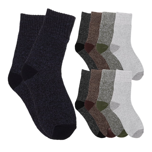 5 pares de calcetines cálidos de invierno para hombre, suaves y térmicos de algodón, gruesos y absorbentes de humedad para botas de invierno y frío
