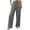 1# Gray, variant on Women's Linen Pants High Waisted Wide Leg Button Decorated Casual Stretchy Pants with Pockets Sky Blue M