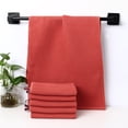 thumbnail image 7 of PiccoCasa 6Pcs Cotton Waffle Weave Kitchen Towels Set 12.6"x 12.6" Brick Red, 7 of 7