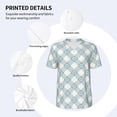 thumbnail image 3 of Uemuo Daisy Plaid Blue Print Mens Polo Shirts Baseball T-shirt Performance Short Sleeve Golf Shirt Moisture Wicking Athletic Casual Collared T-Shirt-XX-Large, 3 of 7
