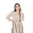 thumbnail image 4 of Vestido camisero con cinturón Roman Fashion /Juvenil, 3835 (Café) cafe G, 4 of 5