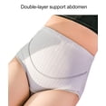 thumbnail image 6 of Ausing 3 Pack Maternity Plus Size Pregnancy Panties Lace Underpants Seamless Maternity Underwear Under Bump Postpartum Bean Paste Gray Skin Color XXXL, 6 of 9