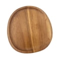 thumbnail image 4 of Bandeja de madera para servir café, té, organizador de bandejas de madera para ensaladas, bandeja ovalada de madera para decoración del hogar, cocina, 20 cm x 20 cm x 15 cm, 4 of 9