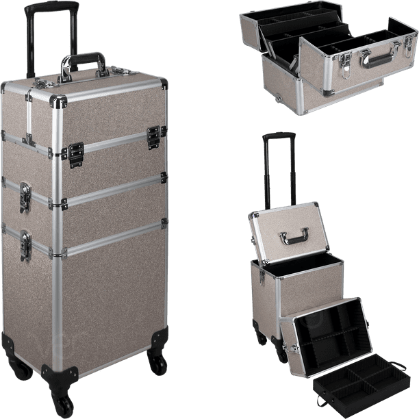 Ver Beauty 7in1 Professional 4 Wheels Removable Rolling Cosmetic