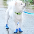 thumbnail image 3 of Botas de lluvia para mascotas Colco 2 piezas de goma impermeables antideslizantes color Azul S, 3 of 8
