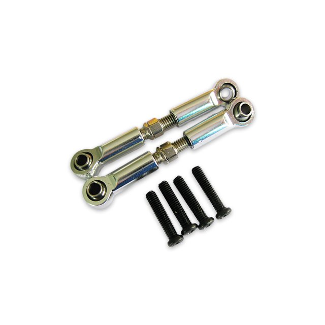 Xingzhi Aluminum Alloy Front Rear Servo Link For 1/18 Hobbico Dromida Better Control silver 1Set