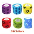 thumbnail image 2 of 5 Roll Breathable Retractable Dog Tape Elastic Self Adherent Wrap Sports Tape Pet Elastic Bandage YELLOW, 2 of 8