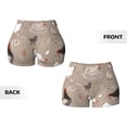 thumbnail image 3 of Sigee Chicken Print Women's High Waist Workout Shorts - Squat Proof, Tummy Control, Yoga and Gym Activewear-XX-Large, 3 of 9