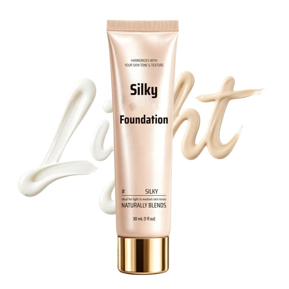 Color Changing Foundation for Mature Skin, Lightweight Hydrating Coverage Liquid Foundation Makeup, Smooth & Blur Finish, Suitable for All Skin Types, 30ML (Light skin tone)