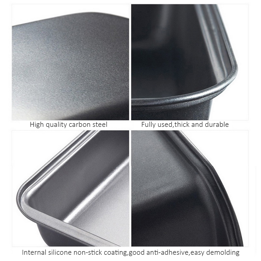 Moule à Pain Antiadhésif Avec Couvercle - 2 Tailles (Grand + Petit) - Acier Carbone Or Rose - Pour Pain, Cake, Brioche - Four Traditionnel - Facile à Nettoyer
