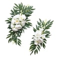 thumbnail image 3 of 2x Arco de boda con flores artificiales, juego de guirnaldas colgantes, hecho a mano, decorativo Blanco, 3 of 9