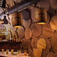 thumbnail image 4 of Lámpara colgante Nerays Wood Barrel Rustic 24x30 cm, 4 of 6