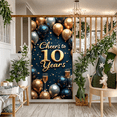 thumbnail image 6 of LUUFILx Cheers to 10 Years Anniversary Backdrop Celebration Decoration Party Supplies Milestone Event Photography Props Background Banner Decor, 6 of 8