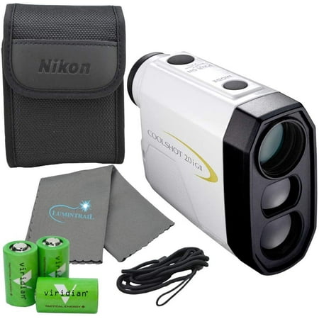 Nikon Coolshot 20i GII Golf Laser Rangefinder, 16666 Bundle with 3 CR2 Batteries and a Lumintrail Cleaning Cloth