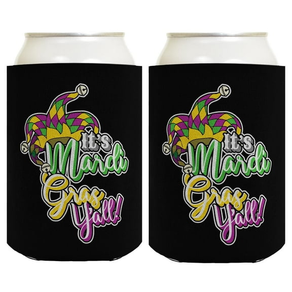 Mardi Gras Party Favors It's Mardi Gras Y'all Jester Hat 2-Pack Can Drink Thermocoolers