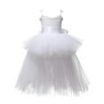 thumbnail image 2 of XBASW Toddler Baby Sequin Tulle Dresses Sleeveless Party Trailing Dress Kids Girls Birthday Princess Gown 1-8T, 2 of 9