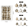 thumbnail image 7 of 48Pcs Christmas Tree Bauble Ornaments Set, Champagne Shatterproof Hanging Balls, 1.57in & 2.36in Xmas Tree Decor, Holiday Party Home Indoor Decor, 7 of 7