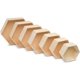 thumbnail image 1 of Wooden Hexagon Floating Shelves with Backs, Set of 7, Unfinished for Crafts and DIY Wall Décor: Modern, Geometric, Rustic, or Honeycomb, by, 1 of 5