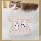 thumbnail image 4 of Cuenco para perros y gatos, comedero para mascotas, comedero para gatos, plato de alimentación para mascotas, soporte de hierro Soporte de lazo rosa, 4 of 7