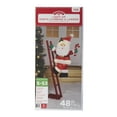 Holiday Time LightUp Santa Climbing a Ladder, 48”