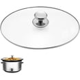 thumbnail image 1 of Oval Glass Lid 7 Quart Replacement for Crock Pot 7qt Slow Cooker for Slow Cooker scv700-s-br SCV700, 33474G, SCV700SS, SCV700-KC Replacement Oval 7 Quart Lids, 1 of 5