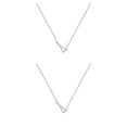 thumbnail image 3 of Qarigey Collar de mujer Chapado en plata en forma de V Festival geométrico Aniversario Boda Gargantilla brillante Joyas Niñas Oro blanco Type2 NO2 Qarigey CBP221690, 3 of 6