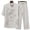 02 Beige, variant on Mens 2 Piece Summer Outfit Traditional Long Sleeve Tang Kung Fu Uniform Men's Shirt and Pants Set