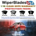 thumbnail image 2 of 2019 Fiat 500 Beam Wiper Blades Wipers w/1yr Warranty (Set of 3) w/Rear Wiper (WiperBladesUSA), 2 of 5