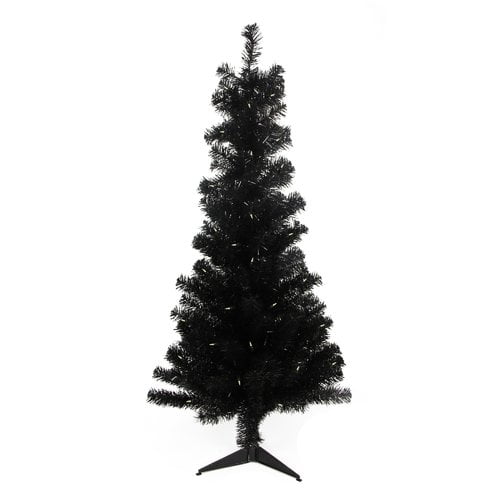 Northlight Seasonal 4' Black Artificial Christmas Tree with 100 Clear